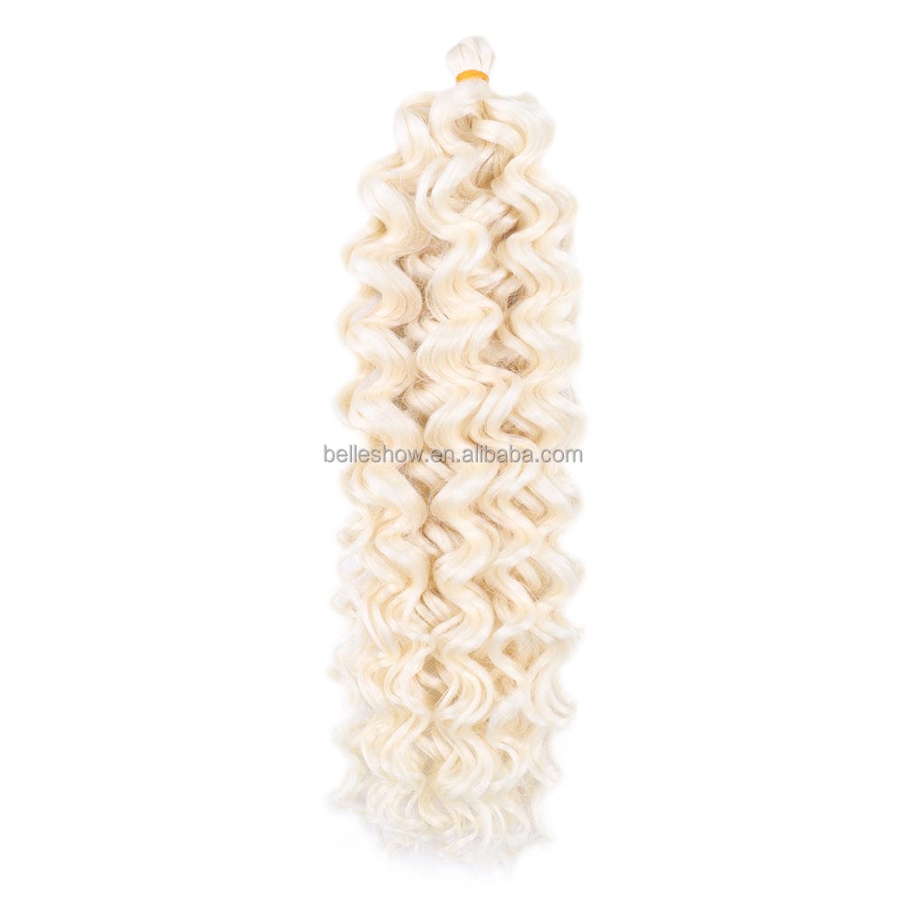 20 Inches / 613# Ocean Wave Braiding Hair Extensions Crochet Braids Synthetic Hair Hawaii Afro Curl Ombre Curly Blonde Water Hawaii Curl Hair