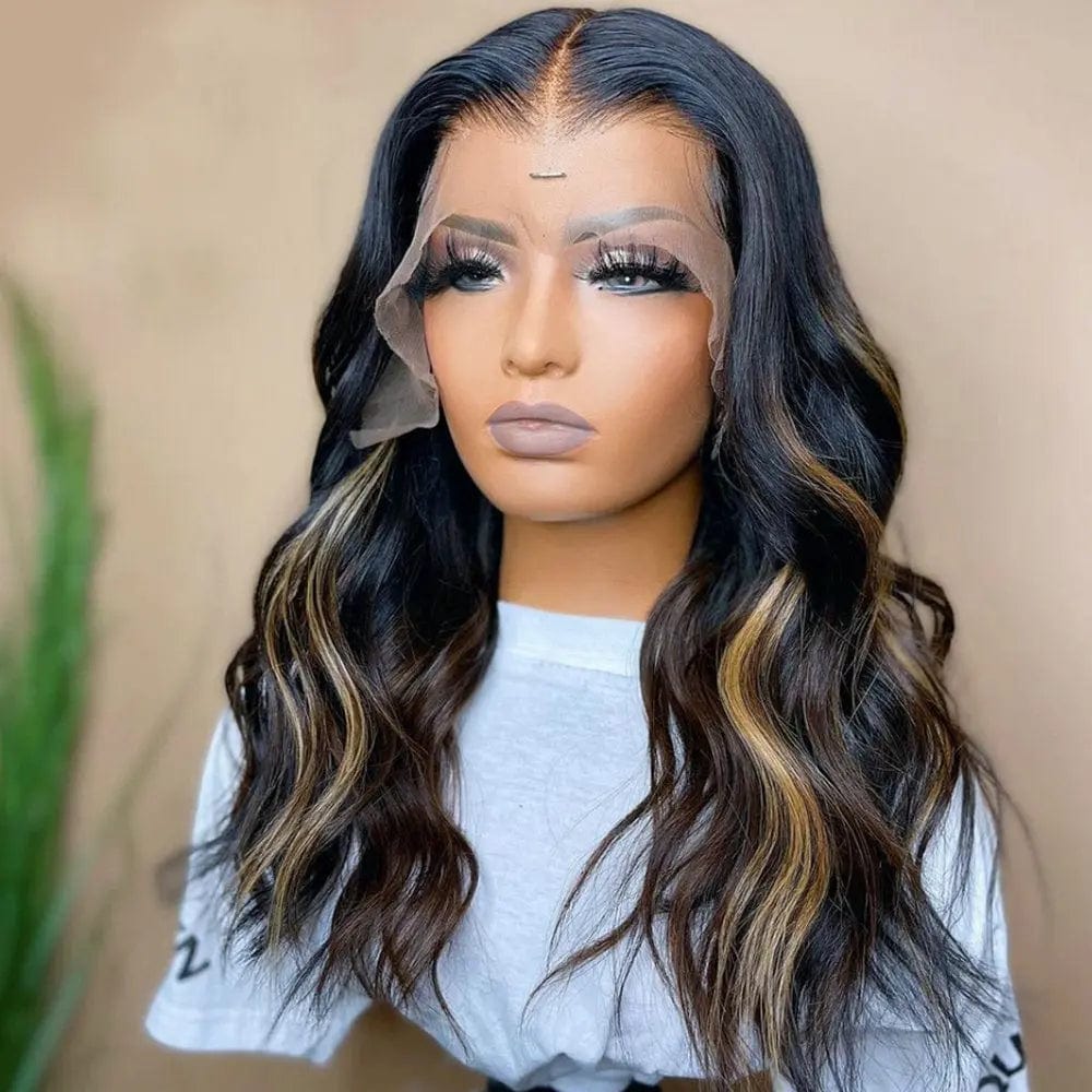 20 Inches / Color 2 Highlight Brown Color Raw Indian Human Hair