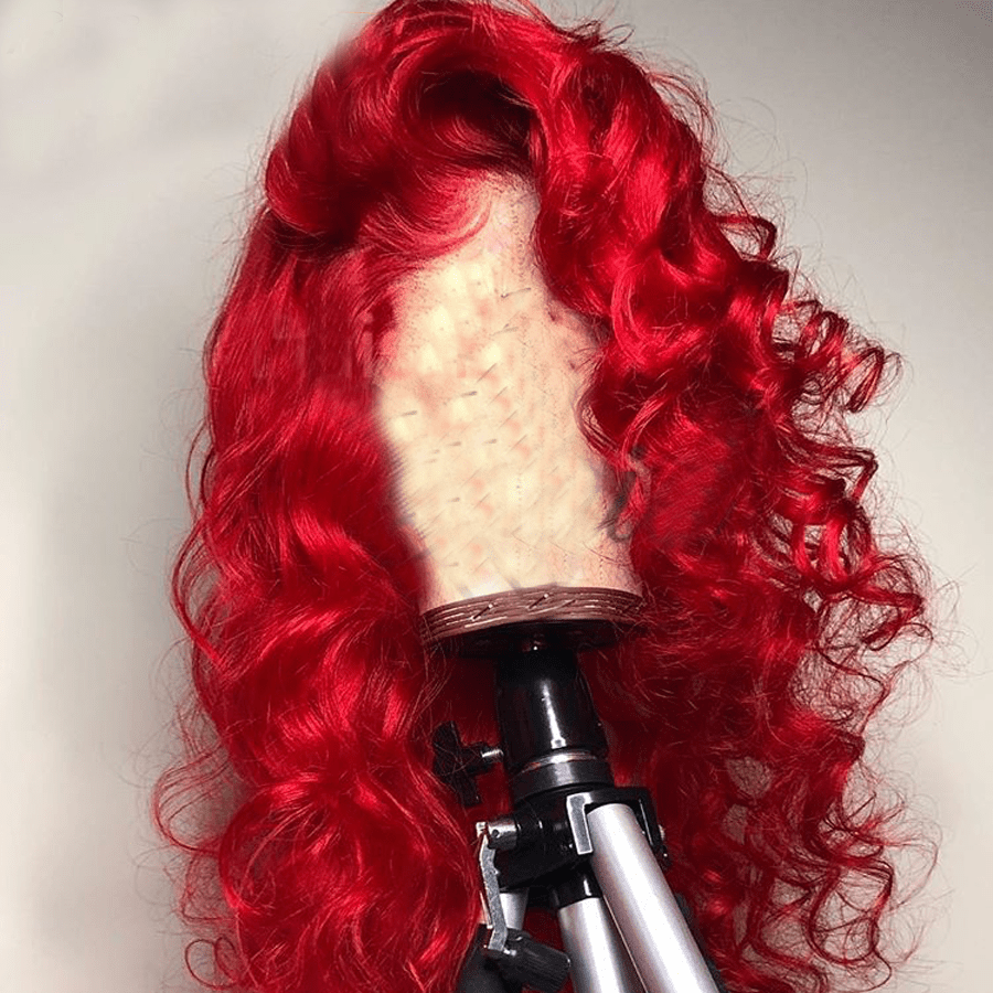 20 Inches / Color 4 Ombre Orange 13*4 Transparent HD Lace Front Wigs European Human Virgin Hair Lace Frontal Wig for Women