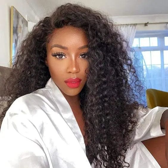 20 Inches / Pineapple Wave Natural Human Hair Extensions Black Women,cuticle Aligned Unprocessed Raw Virgin Hair Brazilian Hair Hd Lace Frontal Wigs