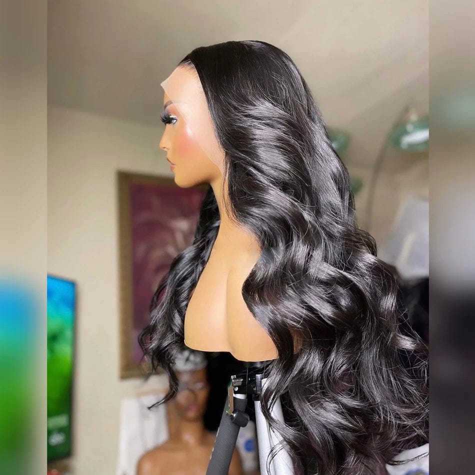 200Density Natural Body Wave Human Hair Wigs with Babyhair Prepluck 5X5 Lace Closure Wig for Black Women Glueless Indian Remy