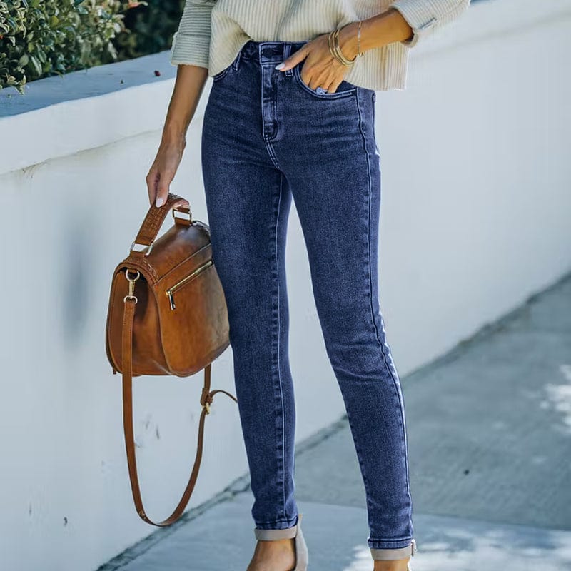 2022 arrival women's jeans elastic pencil pants skinny jeans teen student summer jeans slim pants ladies