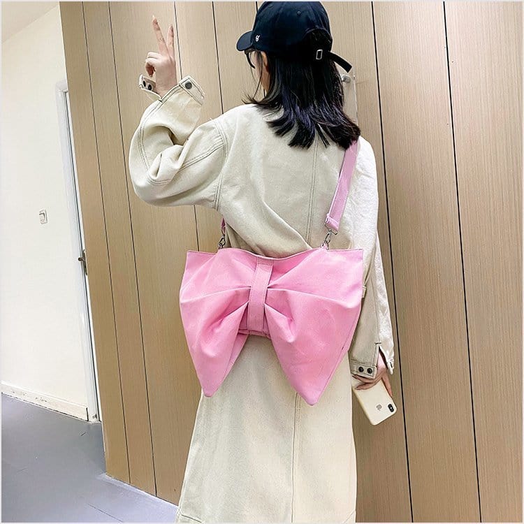 2022 Arrivals Hand Bag Bow Women Elegant Sling Bag Canvas Tote Beach Bag