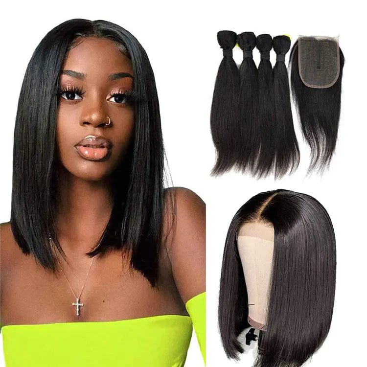2022 blond Ombre red brown color Bone Straight Hair