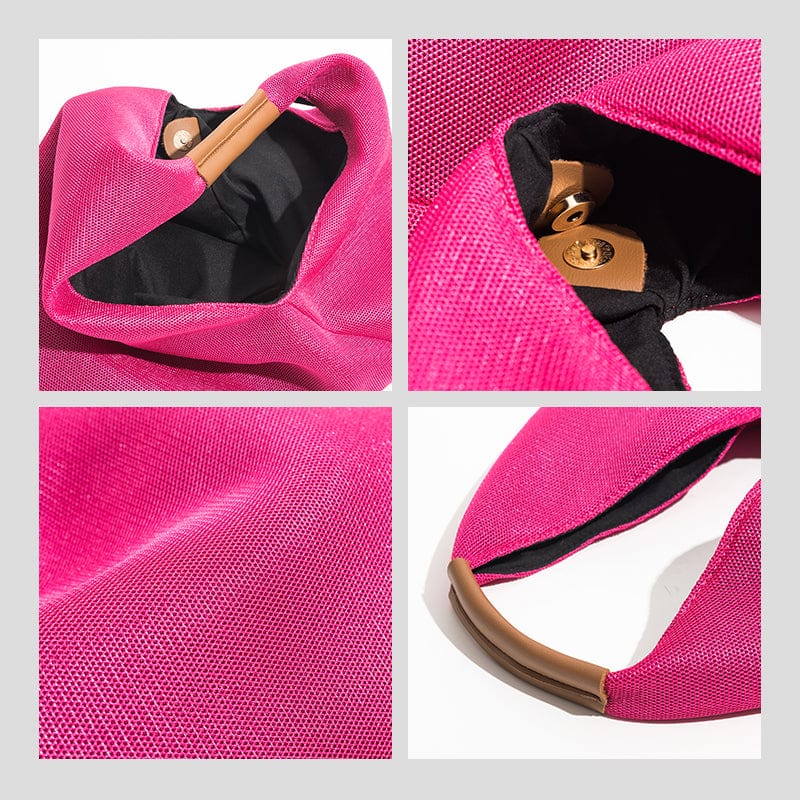 2022 Brand Women Tote Hobo Handbag Triangle Design Summer Mesh Net Beach Bag Lightweight Elegant Portable Shoulder Purse