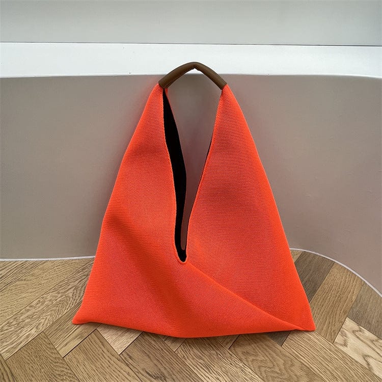 2022 Brand Women Tote Hobo Handbag Triangle Design Summer Mesh Net Beach Bag Lightweight Elegant Portable Shoulder Purse