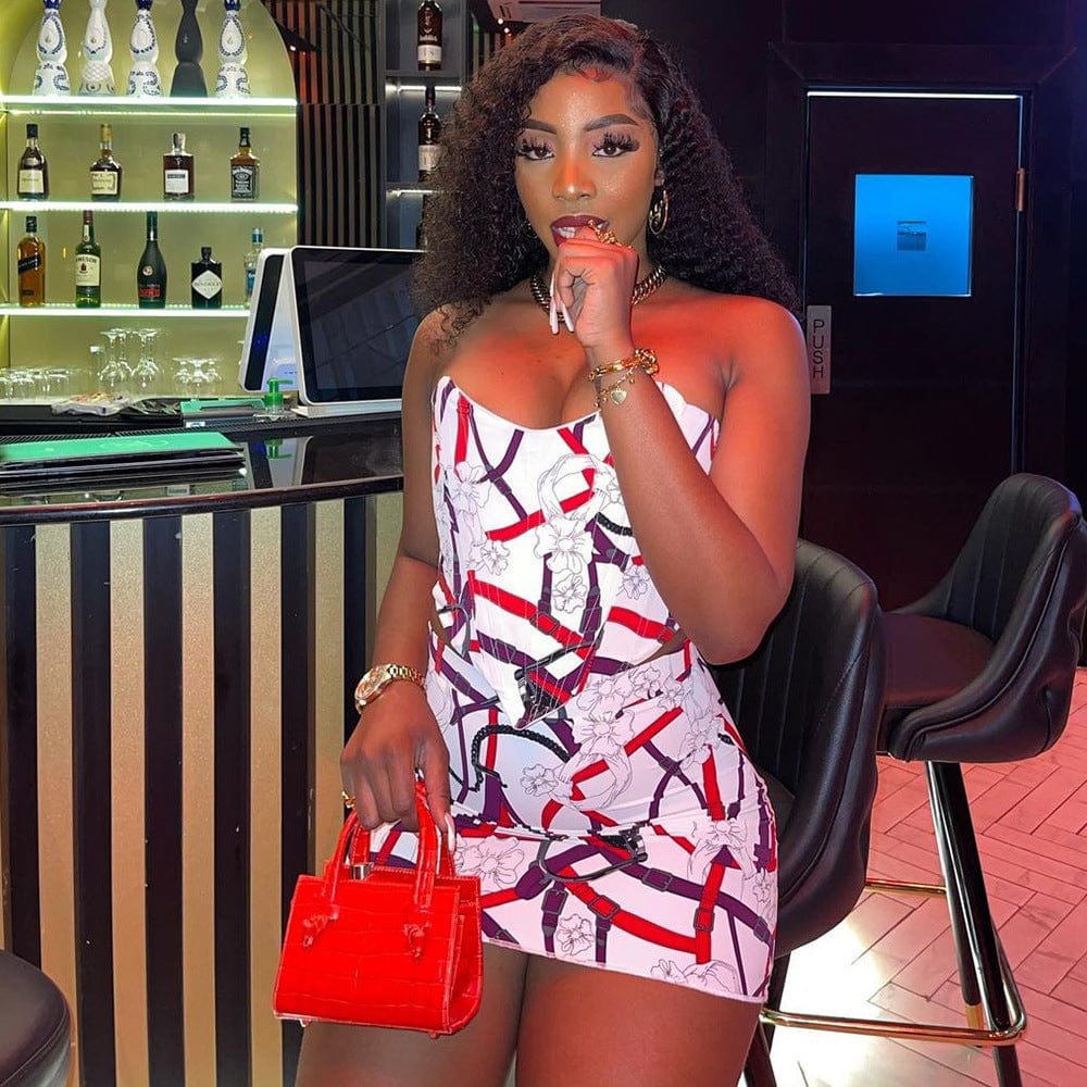 2022 Custom Logo Summer New Slim Two Piece Set Women Sleeveless Crop Top and Skirt Two Piece Set Zipper Contrast Color Suit