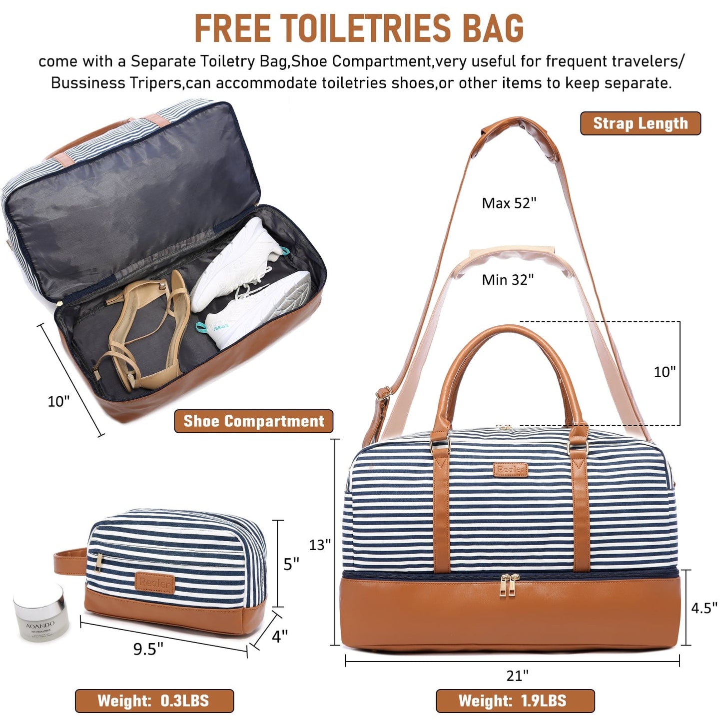 2022 Custom Wholesale Large Overnight Travel Duffel Bag Weekender with Shoe Compartment women Large Carry on luggage travel bags
