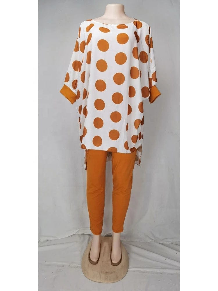 2022 Dashiki African New Fashion Suit (Dress And Trousers)Bat Sleeve Super Elastic For Lady