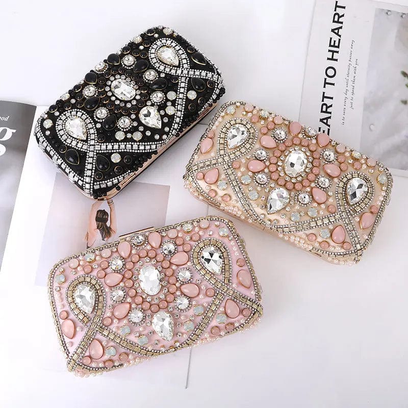 2022 Diamond Inset Color Dinner Bag European Fashion Hot Style Large Capacity Mobile Phone Wallet Light Luxury Evening Bag