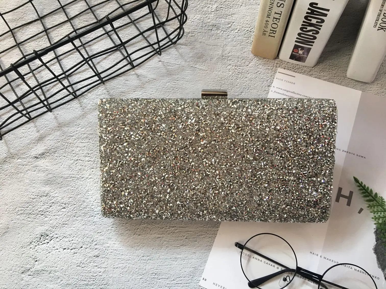 2022 European And American Fashion Full Diamond Crystal Evening Dress Ladies Banquet Dinner Clutch Bag Purse