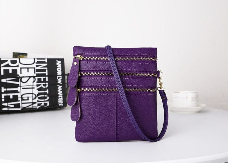 2022 fashion genuine leather women messenger bag pure colour women crossbody bag