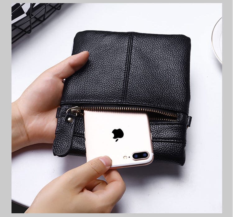 2022 fashion genuine leather women messenger bag pure colour women crossbody bag