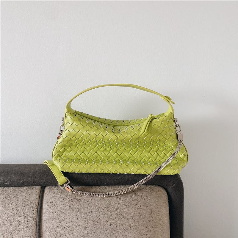 2022 Fashion Woman's Dumplings Weave Shoulder Purse Real Leather Large Size Girl's Crossbody Bag Genuine Leather HandBag
