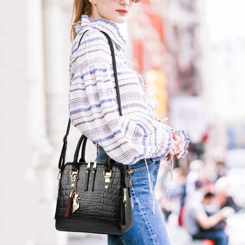2022 Female Tassel Designer Shoulder Messenger Bags Retro Ladies Hand Bags Tote Alligator Purses and Handbags Luxury Women