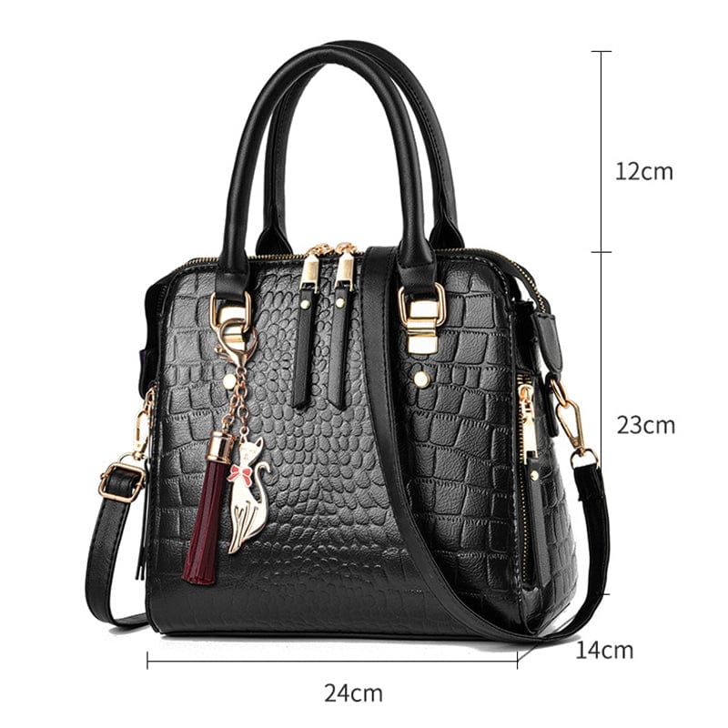 2022 Female Tassel Designer Shoulder Messenger Bags Retro Ladies Hand Bags Tote Alligator Purses and Handbags Luxury Women