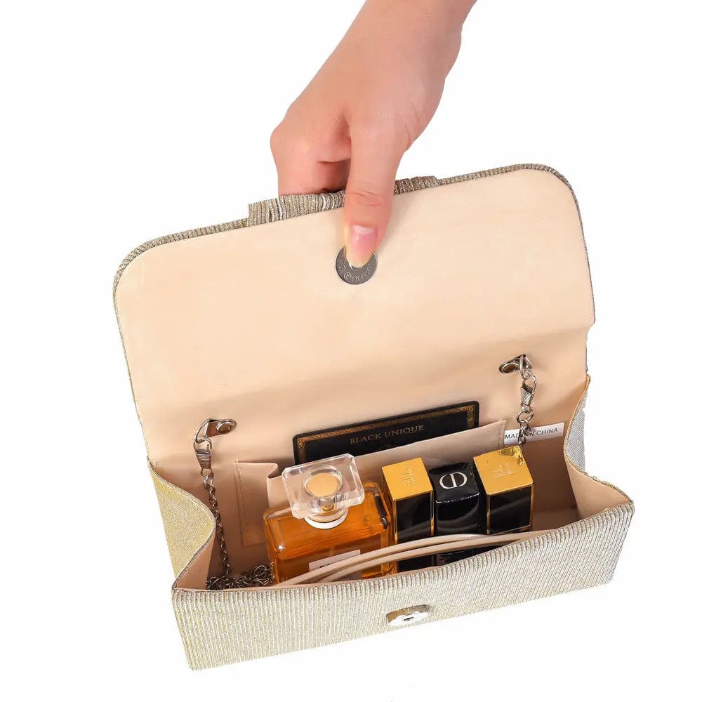 2022 Fold Evening Gift Bag Manufacturer Exclusively For Spot Clutches Flashing Material Women's Evening Clutch Bag