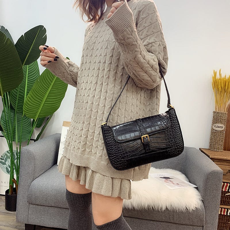 2022 Hot Selling crocodile pattern Handbags Fashion Printed Handbag Shoulder Custom Logo Large Capacity Purse and Bags Handbags