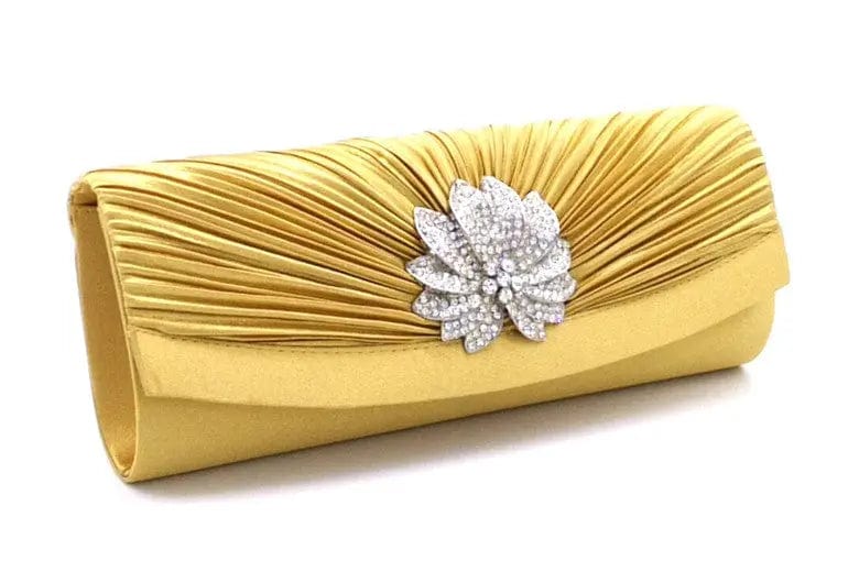 2022 Hot Selling Factory Direct Supply Style Pleated Diamond Dinner Bag Ladies Floral Clutch One Shoulder Evening Bag
