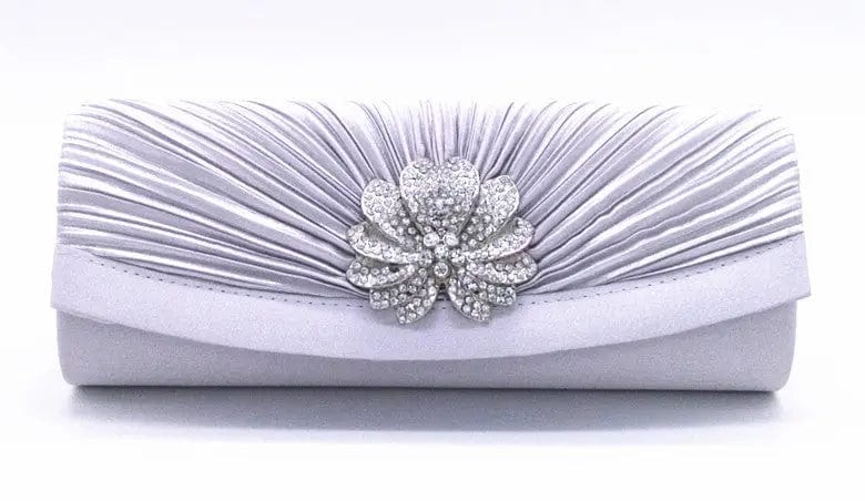2022 Hot Selling Factory Direct Supply Style Pleated Diamond Dinner Bag Ladies Floral Clutch One Shoulder Evening Bag