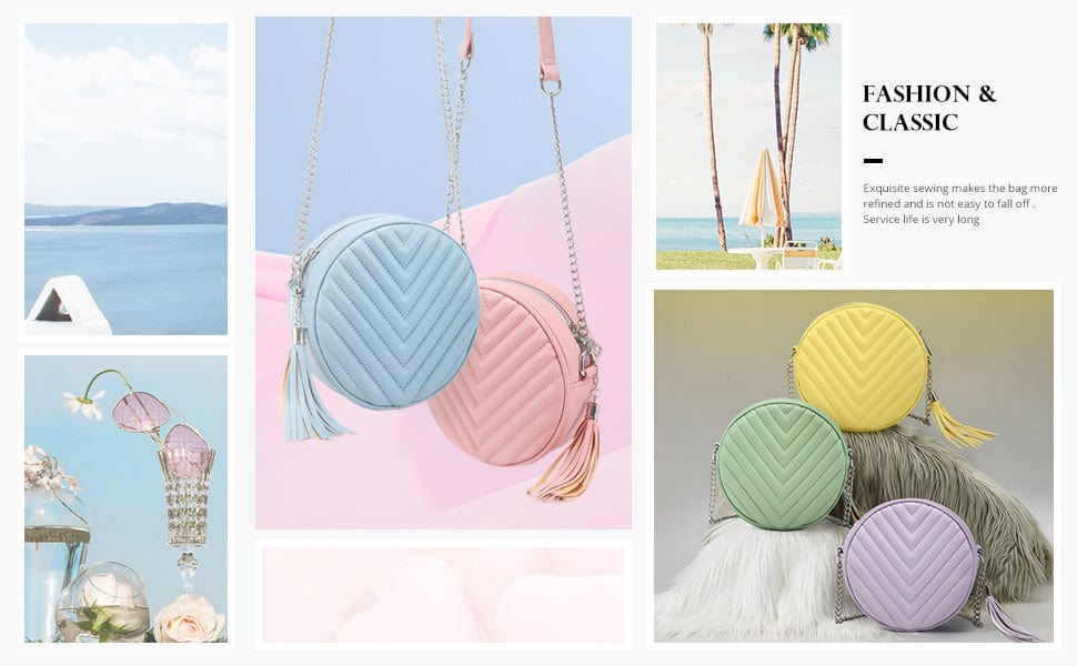 2022 LOVEVOOK factory Crossbody Bags Faux Leather shoulder bags with Tassel for Women Round square shoulder bags ladies Purses