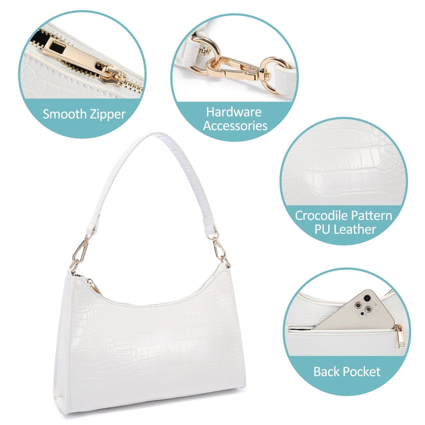 2022 LOVEVOOK fashion small shoulder bag Crocodile crossbody bag casual handbags for women luxury custom logo small girls purses