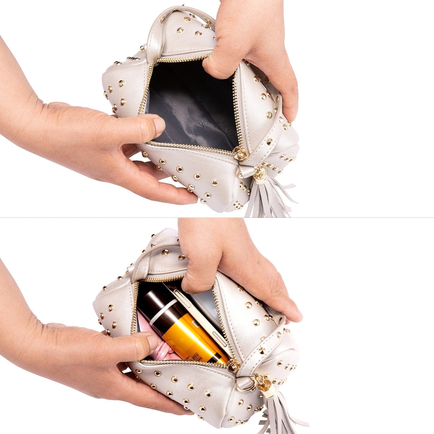 2022 LOVEVOOK wholesale Bling Rivets small shoulder bags fashion ladies mini Clutch casual daily use women handbags and purses