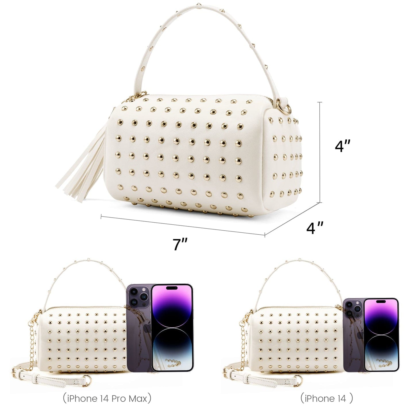 2022 LOVEVOOK wholesale Bling Rivets small shoulder bags fashion ladies mini Clutch casual daily use women handbags and purses