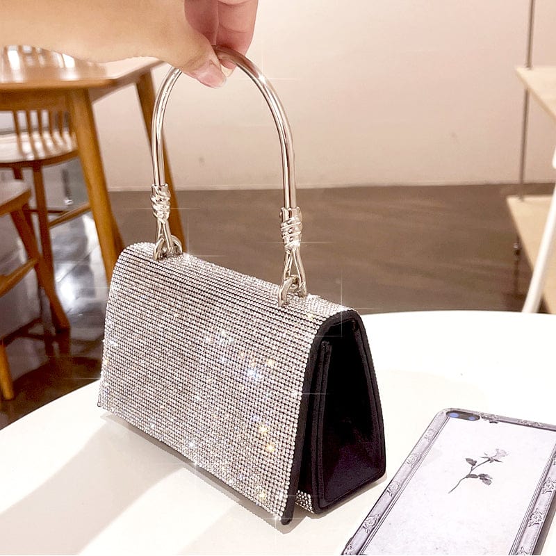 2022 Luxury Chic Diamond Small Hand Bags Rhinestone Handbags Bling Purses for Women Clutch Bag Evening Bags