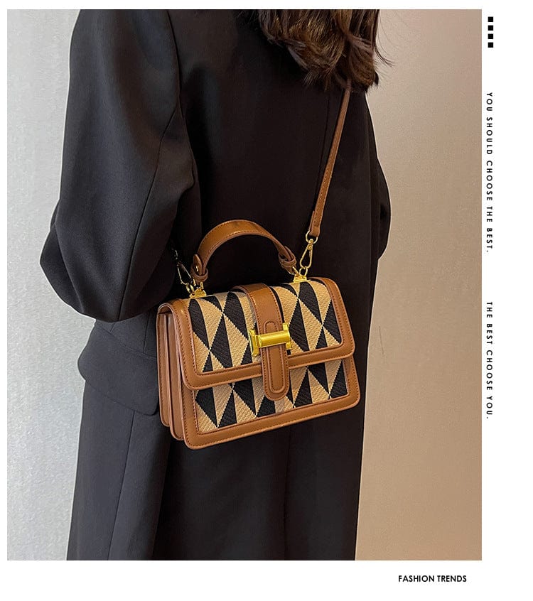 2022 Luxury Ins Personality PU Ladies Shoulder Messenger Bags Embroidery Purses and Handbags for Women