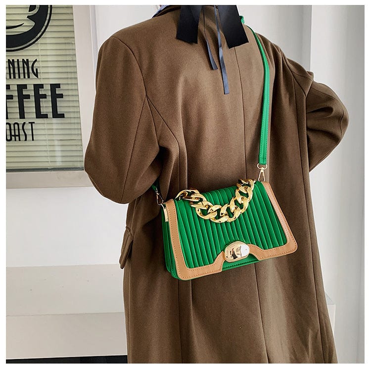 2022 Luxury sling handbag lady popular style pu leather new fashion women shoulder bag with chain handle trendy bags