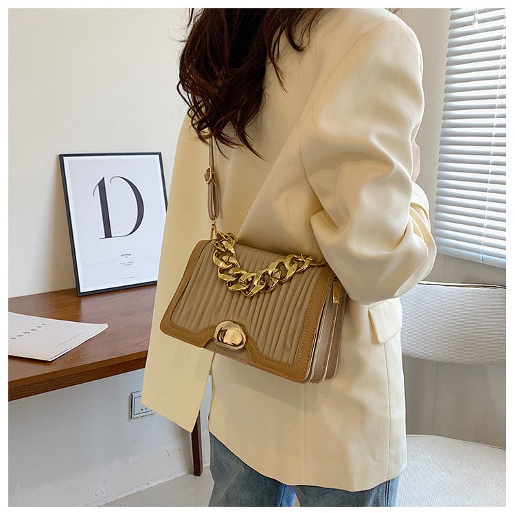 2022 Luxury sling handbag lady popular style pu leather new fashion women shoulder bag with chain handle trendy bags