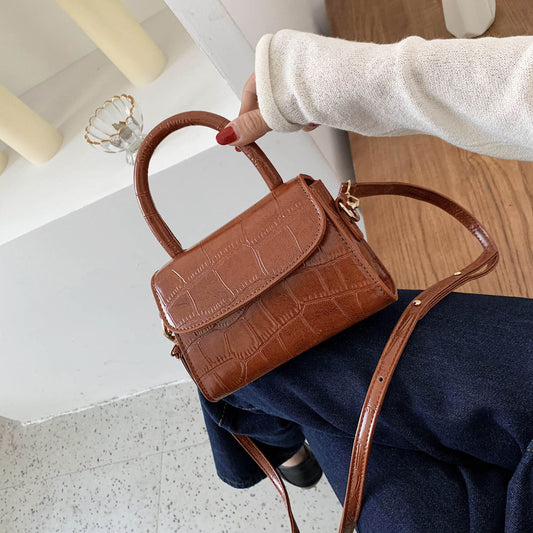 2022 New Arrival Stone Pattern PU Leather Small Handbags Mini Bags for Women
