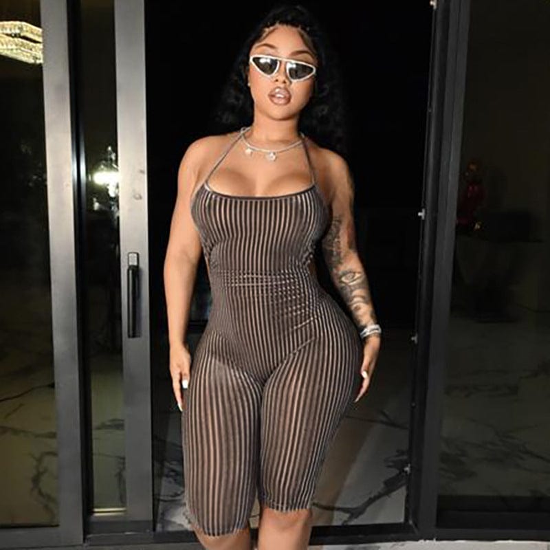 2022 New Arrival women sexy halter  jumpsuits sleeveless backless casual velvet jumpsuits