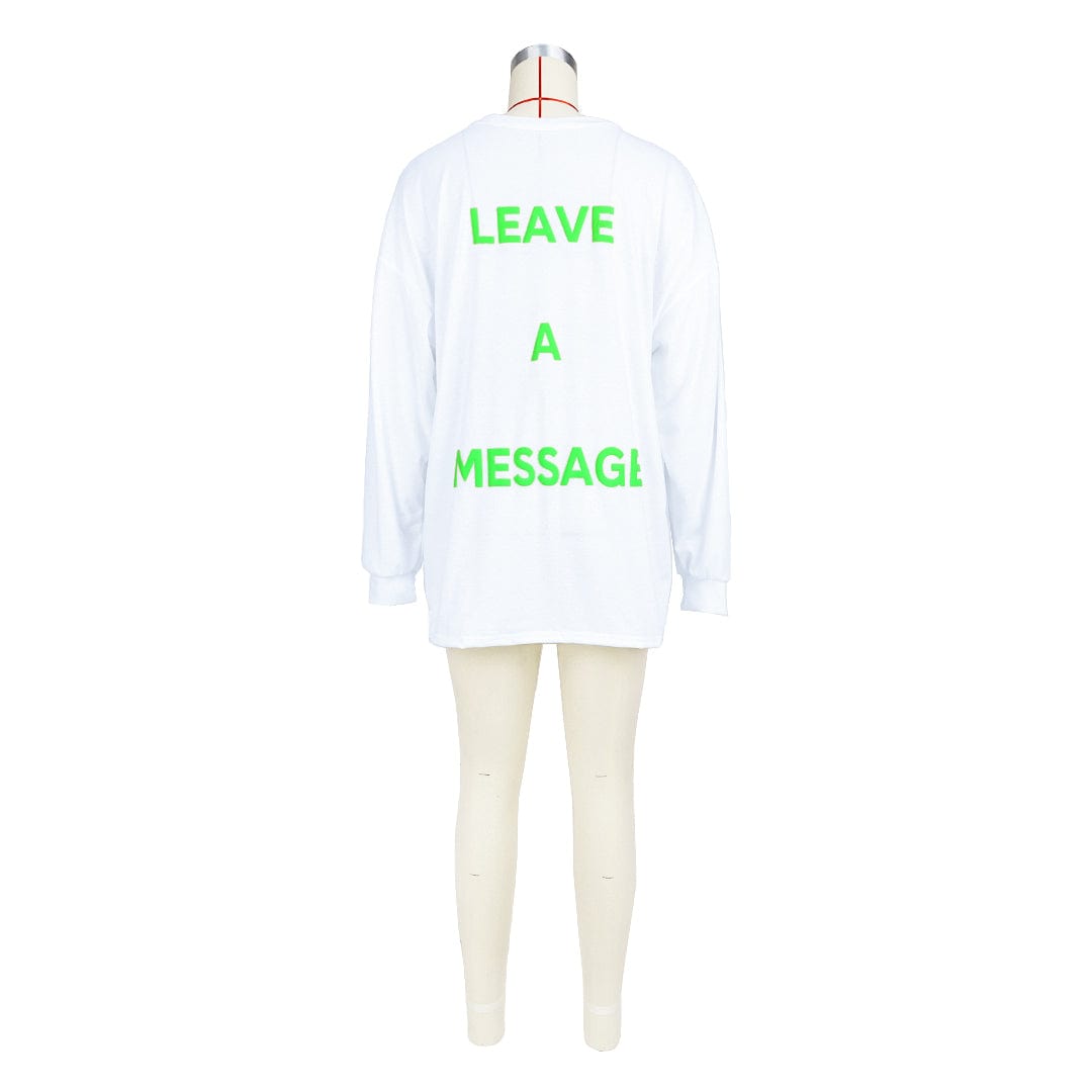 2022 New Arrivals Casual Double Sided Printed Letter T-Shirt Dress