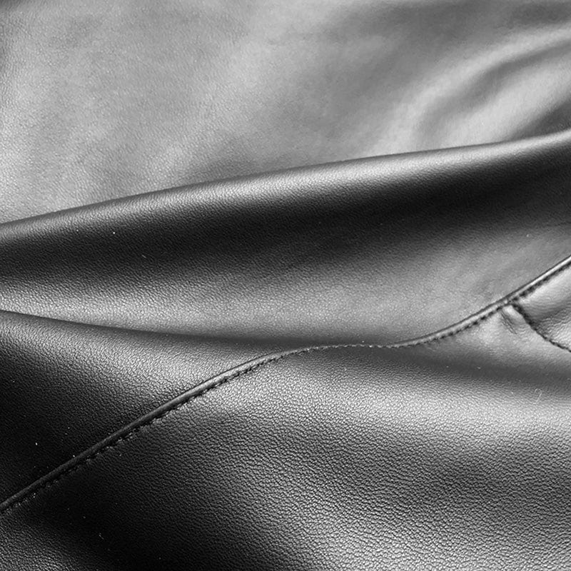 2022 New Arrivals Wholesale Genuine Leather Skirts Sexy High Waist Black Short Mini Rivet Leather Skirts