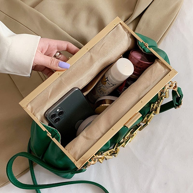 2022 New Chains Designer Cloud Clutch Bag Dumpling Shoulder Bag Clip Purse Leather Women Pleated Handbags
