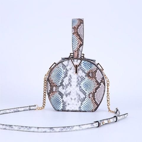 2022 new collection luxury quality python skin small round bags women handbags ladies handbags for women