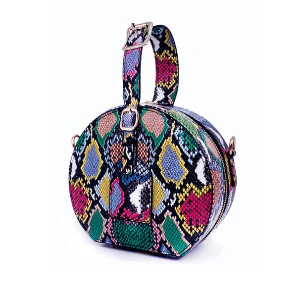 2022 new collection luxury quality python skin small round bags women handbags ladies handbags for women