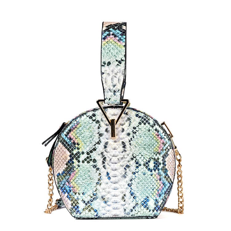 2022 new collection luxury quality python skin small round bags women handbags ladies handbags for women