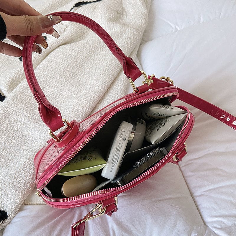 2022 New Fashion Crocodile Pattern Shoulder Bag Luxury Shell Shape Handbag Sets 2 Pieces Lady Hand Bags