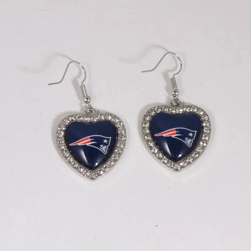 2022 new football teams series women stainless steel earrings accessories heart statement earrings cute girl hoop earrings