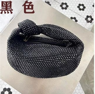 2022 New Half Moon Knot Crystal Purse Evening Clutch Bag Famous Brand Luxury Evening Wedding Bridal Purse
