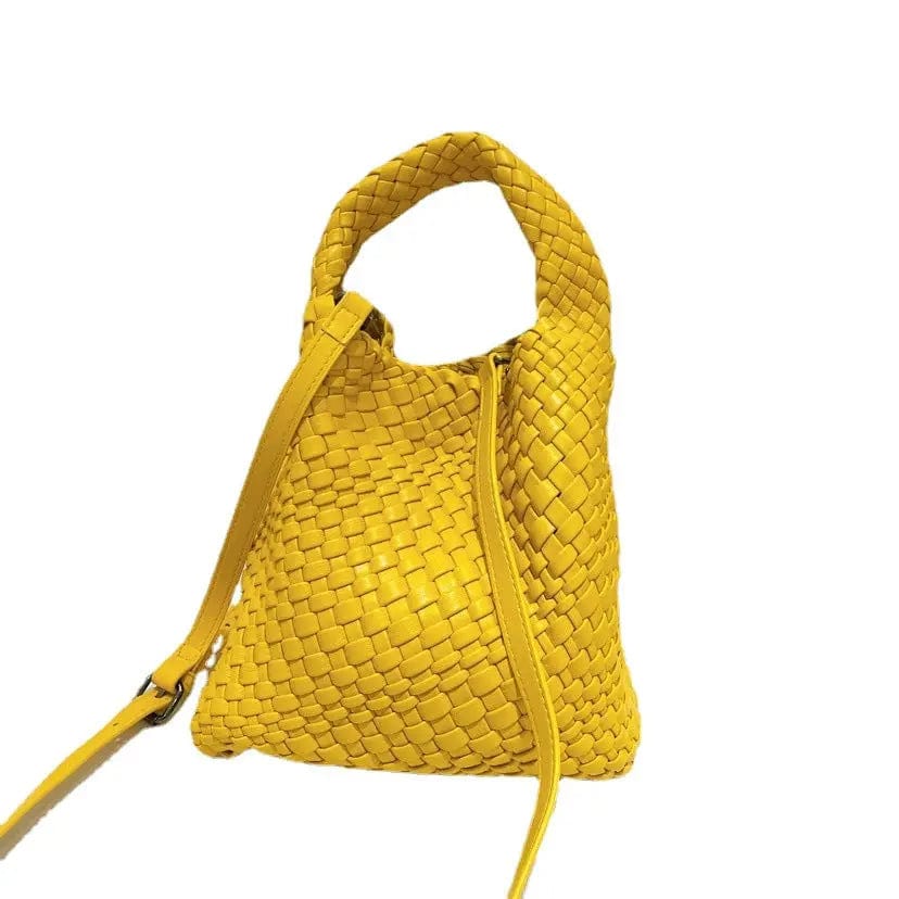 2022 New Korean Online Celebrity Mother-in-law Bag Soft Leather Woven Large-capacity Tote Bag