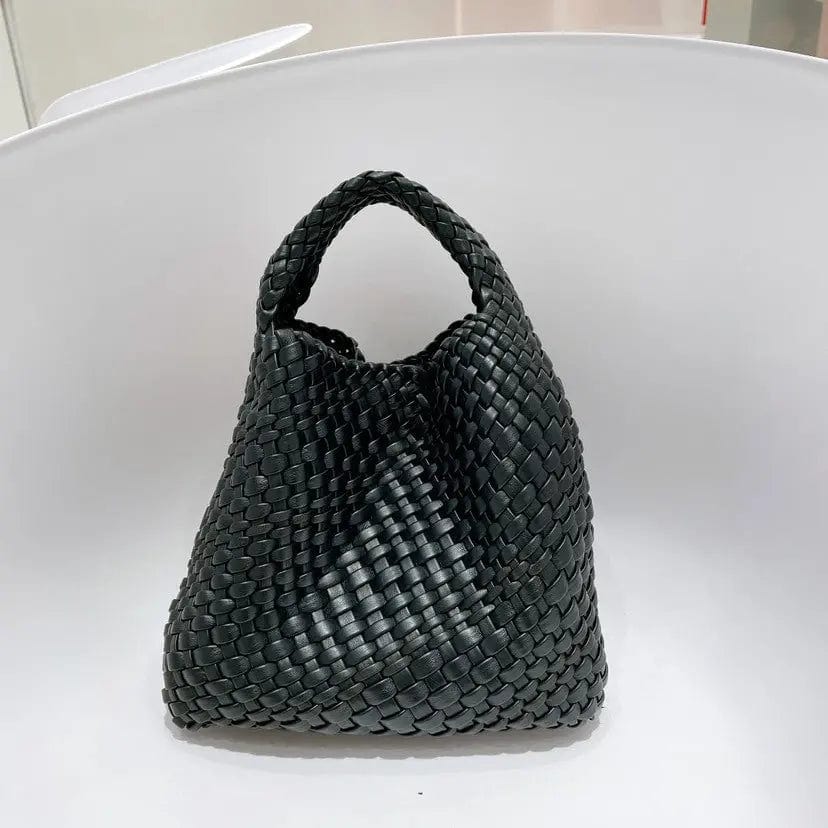 2022 New Korean Online Celebrity Mother-in-law Bag Soft Leather Woven Large-capacity Tote Bag