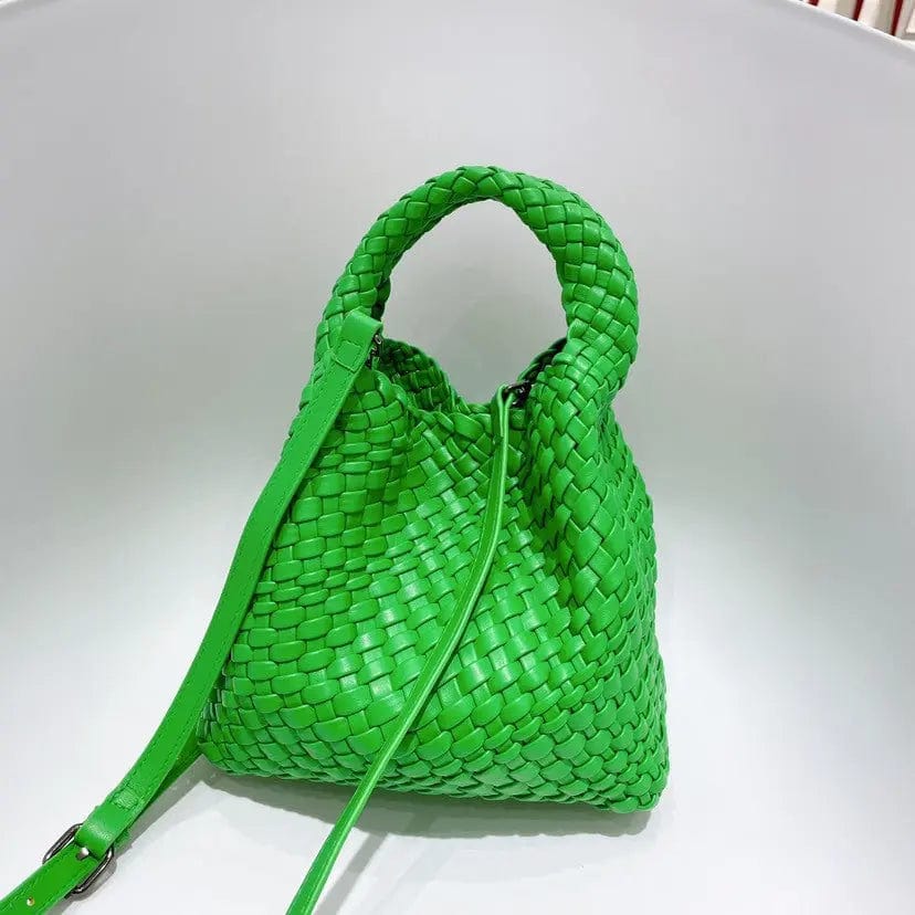 2022 New Korean Online Celebrity Mother-in-law Bag Soft Leather Woven Large-capacity Tote Bag