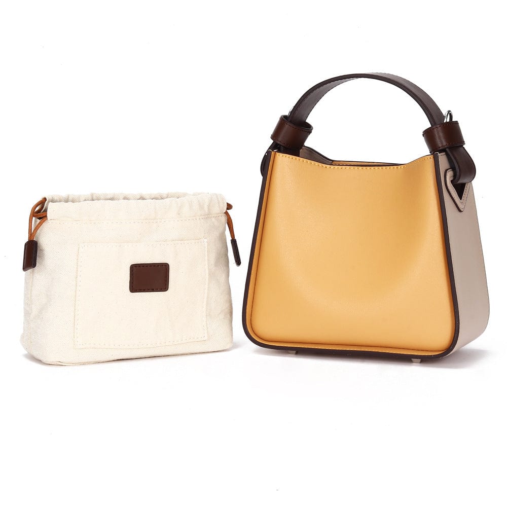 2022 New Leather Female Bucket Bag Puppet Handbag Niche Design Sensor Bag Shoulder Oblique Cross Bag