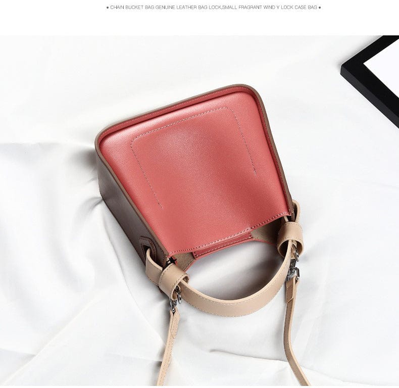 2022 New Leather Female Bucket Bag Puppet Handbag Niche Design Sensor Bag Shoulder Oblique Cross Bag