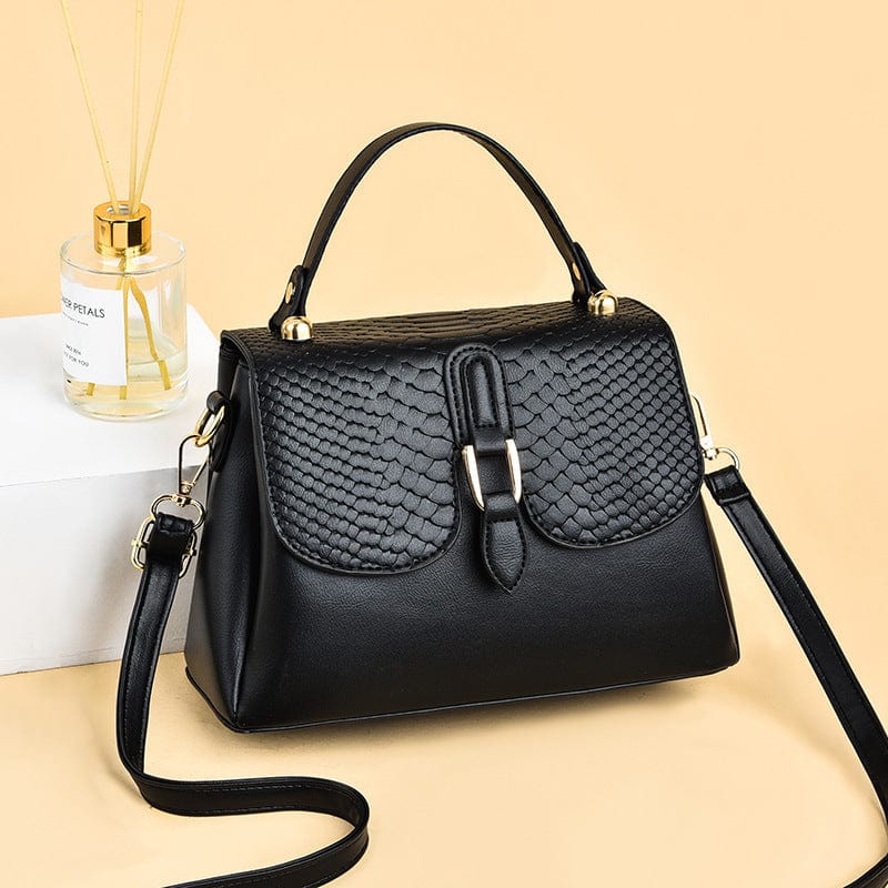 2022 New PU Leather Women Handbag Casual Crocodile Print Tote Shoulder Bags