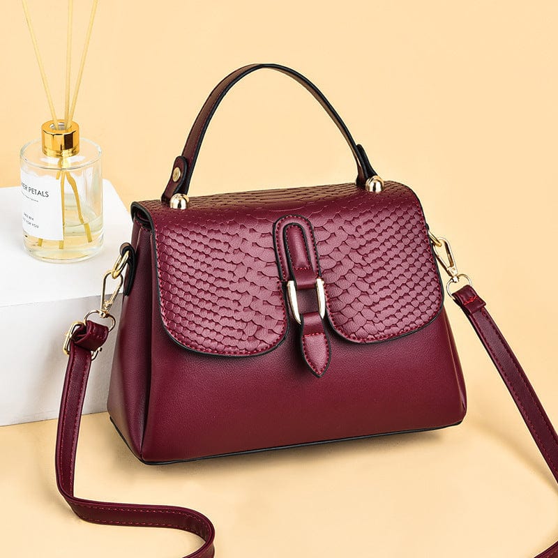 2022 New PU Leather Women Handbag Casual Crocodile Print Tote Shoulder Bags